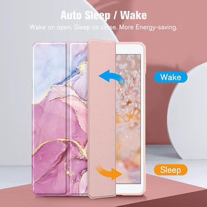 เคสแบบพับสามตอนสำหรับ <span class=keywords><strong>iPad</strong></span> Pro 10.5 นิ้ว/Air3 10.5 นิ้ว และ <span class=keywords><strong>iPad</strong></span> 10.2 นิ้ว ปี 2019/2020/2021 เคส <span class=keywords><strong>iPad</strong></span> พร้อมฝาปิดอะคริลิกลายหินอ่อนสีม่วงไลแลค - Product Image 4