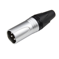 Connecteur XLR femelle 3 broches à coque rainurée et capuchon fileté pour correspondre à la fiche mâle, pour l'assemblage complet d'un ensemble de câbles de microphone