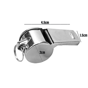 นกหวีดกีฬาสแตนเลสพร้อมสายคล้องคอ ผิวขัดเงา เสียงดังคมชัด เหมาะสำหรับโค้ช กรรมการ ผู้ตัดสิน การแข่งขันกีฬา - Product Image 4