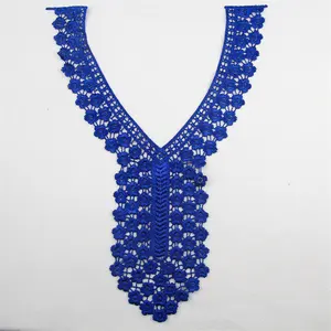 Bordado cuello encaje agua Soluble algodón Guipur dos lados blanco químico guipur encaje <span class=keywords><strong>Collar</strong></span> para mujeres - Product Image 1