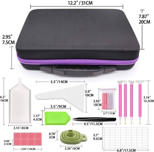 Diy Diamond <b>Painting</b> Tools 60 Bottles Storage Box Diamond <b>Painting</b> Accessories with Carry Zipper Diamond Embroidery <b>Canvas</b> 1.2 - Product Image 2