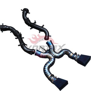 Vortex Ultra Lightweight Gradient Blue Titanium Full <b>Exhaust</b> System with Thermal Wrapped Headers for McLaren MP4-12C 650S 3.8T - Product Image 2