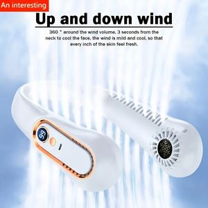 Portable Wearable Neck 100 Levels Adjustable Speed Usb-C Rechargeable 4000Mah Digital Display Silent Cooling Fan - Product Image 5