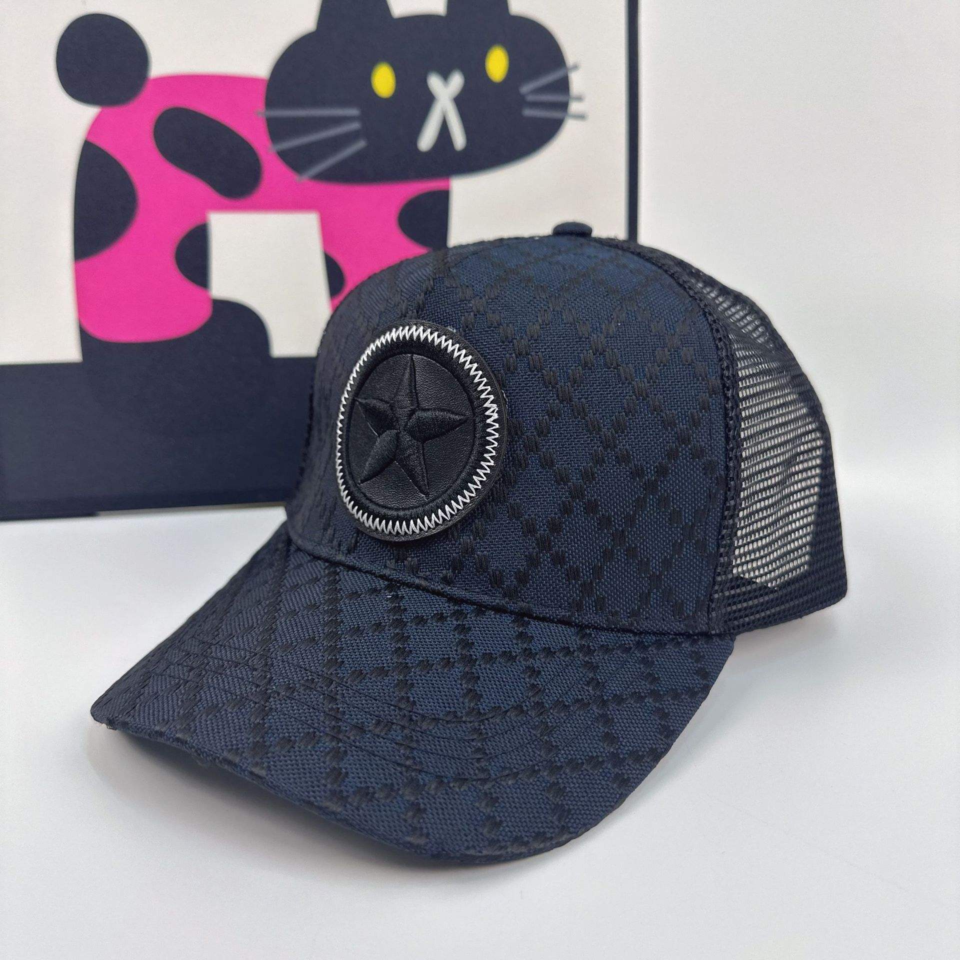 Casquette en maille bleu marine [étoile à cinq branches]