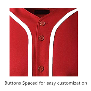 Blank Custom baseball T Shirt 100% Polyester Baseball Jersey - Product Image 2