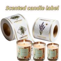 Etiquetas Adhesivas Personalizadas de Papel con Lámina Dorada de Lujo, Resistentes al Agua y a la Temperatura, para Manualidades, Marcos de Fotos, Aromatizadas