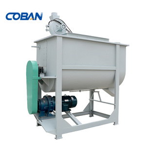 Mélangeur horizontal à un seul arbre pour aliments animaux, machine à mélanger les aliments pour bétail avec moteur électrique/diesel - Product Image 1