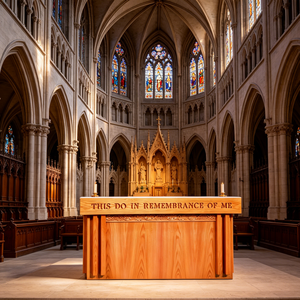Mesa de Comunión Católica de Madera Personalizada para Iglesia, Muebles de Adoración para Centro Parroquial o <span class=keywords><strong>Misión</strong></span> - Product Image 3
