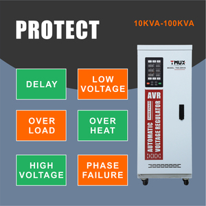 TNS 10kVA 30kVA 100KVA AC 380V 3相高精度銅サーボモーター制御デジタル自動電圧安定器 - Product Image 2