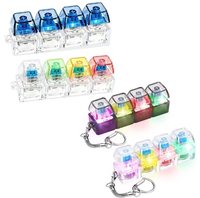 Porte-clés anti-stress créatif LED personnalisé avec logo imprimé, jouet léger en plastique, plusieurs couleurs disponibles