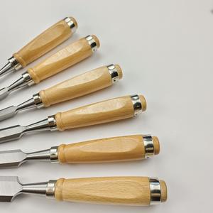 High hardness chrome vanadium steel flat woodworking <strong>chisel</strong> <strong>with</strong> beech wood <strong>handle</strong> manual engraving tools hand Carving <strong>Chisels</strong> - Product Image 4