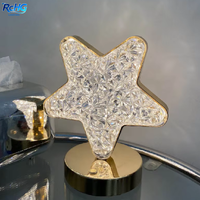 Lampe de chevet LED moderne sans fil, veilleuse étoile en cristal, fonctionnant sur piles, cadeau romantique, pour chambre à coucher, créative
