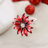 Haute qualité personnalisé luxe 925 argent 8A zircone bijoux fins père noël flocon de neige bonhomme de neige anneau pour la fête du Festival de noël