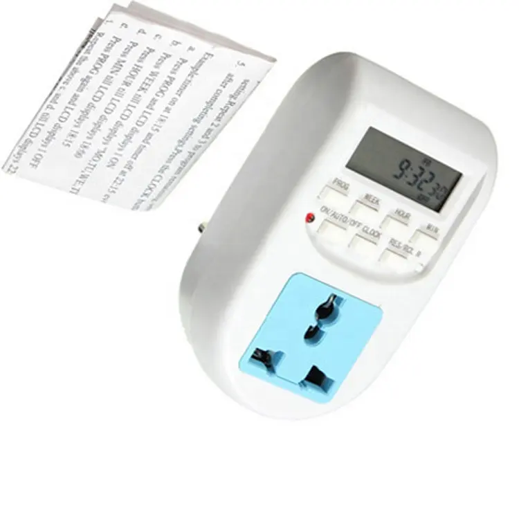 EU Plug AL-06 Weekly Programmable Electronic 220VAC Lighting Timer Switch 5 Minutes Wall Controller Timer
