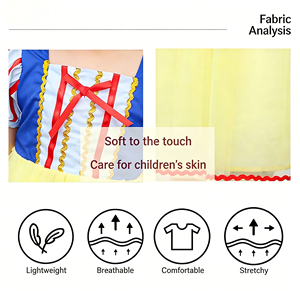 Costumes Blanche-Neige pour filles, costumes <span class=keywords><strong>Reine</strong></span> <span class=keywords><strong>des</strong></span> <span class=keywords><strong>Neiges</strong></span> pour enfants, robes de jeu de rôle pour enfants, robes en tulle et en maille pour l'école - Product Image 6