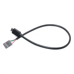 微型USB A公插孔电缆至杜邦2.54毫米4P JXT连接器线束