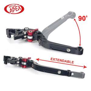 Levier de frein d'embrayage en aluminium CNC, pliable et réglable, CNC, guidon de vélo de rue pour Vespa GTS 250, 2009, <span class=keywords><strong>2010</strong></span> - Product Image 5