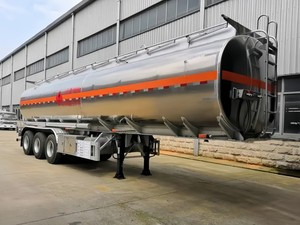 Semi-remorque citerne à carburant en aluminium et acier inoxydable 3 essieux 45 CBM, vente directe usine, pour essence et diesel - Product Image 2