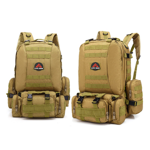 Mochila de 50 litros, mochilas grandes tácticas para senderismo al aire libre, senderismo, Camping, montaña, escalada, caza, combinadas con 3 bolsas MOLLE - Product Image 2