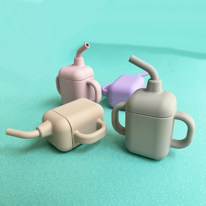 Nuevo Vaso Infantil con Pajita y Tapa, Diseño Rectangular, Libre de BPA, Precio de Fábrica, Vaso Portátil para Bebés, Disponible en Stock - Product Image 6