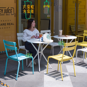 Bộ bàn ghế nhôm quán cà phê thương mại dùng ngoài trời (E1209 +E9926) - Product Image 4