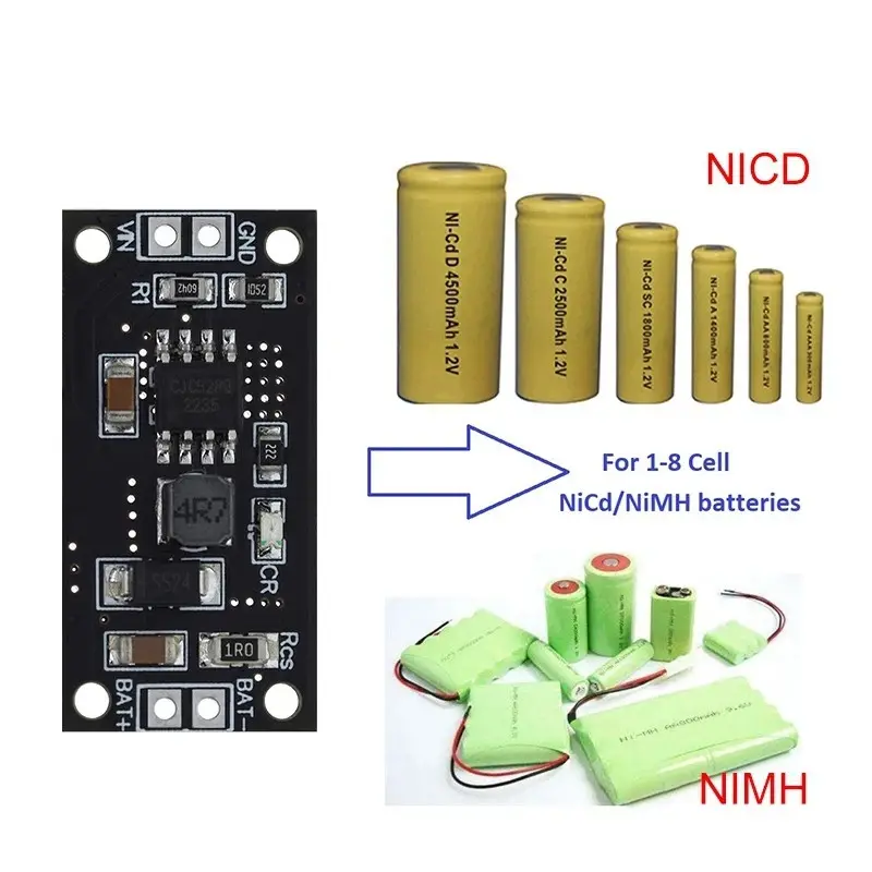 1 String - 8 Stränge NiMH NiCd-Batterieladekarton 2,4 V 3,6 V 4,8 V NIUP11TA