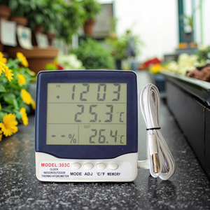 AT-303C trong nhà/ngoài trời Nhiệt kế ẩm kế và Đồng Hồ Nhiệt Độ thiết yếu dụng cụ cho nhà và vườn sử dụng - Product Image 2