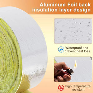 Laine de verre en rouleau, couleur naturelle, vente directe usine, matériaux d'isolation pour bâtiments, isolation multi-usages - Product Image 6