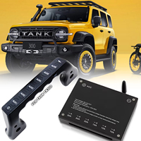 LEDIYTE Premium Panneau de Commande Multi-Gang pour Poignée de Pilier A avec Indicateur LED, en Aluminium CNC pour Voiture, pour Poignée de Pilier A de Tank 300