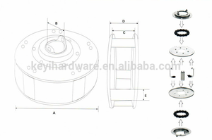 Boîte à ressorts en nylon pour volet roulant commercial, <span class=keywords><strong>enrouleur</strong></span> manuel, accessoires <span class=keywords><strong>de</strong></span> <span class=keywords><strong>porte</strong></span> à enroulement, boîte à ressorts - Product Image 2