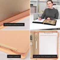 Tas Portofolio Kulit Profesional Berwarna-warni untuk Dokumen Bisnis, Kartu Nama, dan Telepon, Dilengkapi Resleting