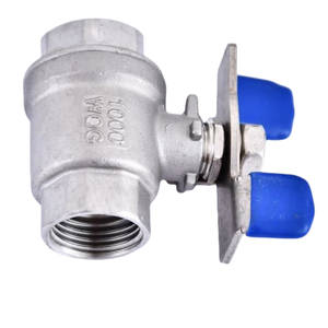 วาล์วลูกบอลผีเสื้อแบบสองชิ้นทำจากสแตนเลส304ที่จับท่อน้ำ<span class=keywords><strong>4</strong></span>/6เครื่องมือฮาร์ดแวร์ DN15 - Product Image 6