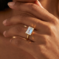 Bague de fiançailles de luxe MOR20 personnalisée en argent sterling 925 avec moissanite certifiée GRA 4 carats VVS pour femme