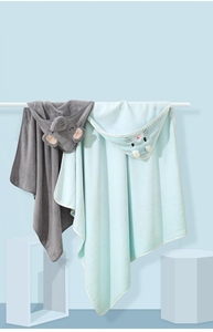 Serviette de Bain en Microfibre Velours Corail de Luxe pour Enfants, Poncho à Capuche Chaud, Doux, Respirant, Séchage Rapide, Tissé, Sûr pour la Salle de Bain - Product Image 4
