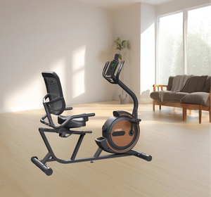 Vélo couché à courroie magnétique silencieux, cadre en acier épaissi, 130 kg max, usage domestique/salle de sport/commercial, centre d'activités pour seniors - Product Image 1