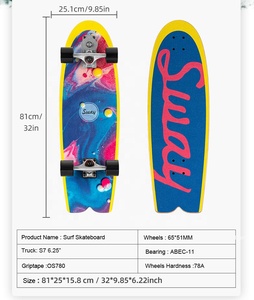 Sway Complete New S7 Truck <span class=keywords><strong>32</strong></span> pouces, plateau large, Land <span class=keywords><strong>Surf</strong></span> <span class=keywords><strong>Skate</strong></span>, <span class=keywords><strong>Surf</strong></span> Skateboard - Product Image 3