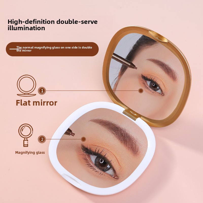 Portable Double-Sided Foldable Makeup Mirror for Ladies