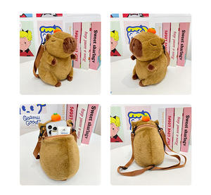 Популярные рюкзаки Capybara, плюшевые игрушки, милые мягкие детские креативные плюшевые сумки Capybara - Product Image 6