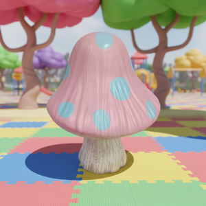 New Arrival Matte Colored Cartoon Mushroom for Easter Party Decoration LED Plastic Sculpture Mushroom Lamp - Product Image 6