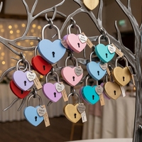 Candado de Amor de Color San Valentín de Buena Calidad, Candado en Forma de Corazón de 25 mm/30 mm/45 mm para Bodas, Bolsos y Maletas