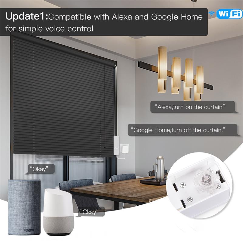 Smart WiFi Wireless Switch for Roller Shutters, Compatible with Alexa, Google Home, Apple iOS, Android, IFTTT, Built-in Voice Control SmartLife and Tuya
