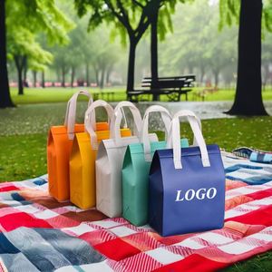 Sac isotherme réutilisable en tissu non tissé, imperméable, pour livraison rapide, repas à emporter, gâteaux, café, glaces - Product Image 1