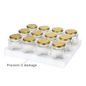 <span class=keywords><strong>Bocaux</strong></span> en verre de 100ml/200ml, nid d'abeille, vide, décoratif, avec couvercle, 10 pièces - Product Image 6