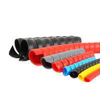 Protector de cable eléctrico de manga de cable espiral PP con servicio de corte envoltura de alambre de plástico para cableado eléctrico