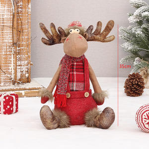 2024 nuevas lindas decoraciones navideñas muñeca telescópica a cuadros <span class=keywords><strong>Luhan</strong></span> escena de escritorio adornos de regalo muñeca de Navidad regalo - Product Image 6