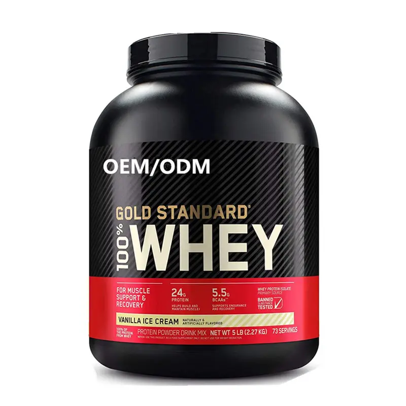 OEM ODM New Green Health 100% Pure Natural Gold Standard Whey Protein Powder Private Label