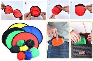 Ventilateur souple en nylon en forme de disque volant avec pochette, logo personnalisé imprimé, pliable, rond, pour enfants, jeux en plein air - Product Image 3