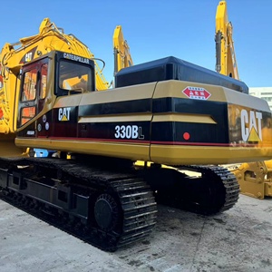 Excavadora de orugas 330BL con motor Cummins y control PLC, 30 toneladas de peso operativo - Equipo de construcción amarillo para sitios de obra - Product Image 1
