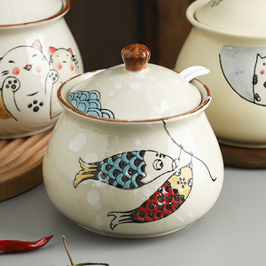 โถเซรามิกเก็บทรงกล่องพร้อมฝาปิดโถเก็บกาแฟและชาโถเก็บเมล็ดถั่วแบบไฮเอนด์ - Product Image 2