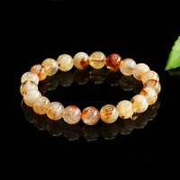 Bracelet en cristal naturel Aiyu en gros - Améthyste, Citrine, Phosphatine verte, perles rondes, bracelet simple S2040712